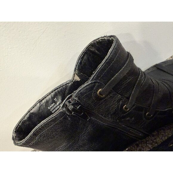 Miz Mooz Claudia Ankle Black Leather Boots Size 37 - Picture 2 of 7